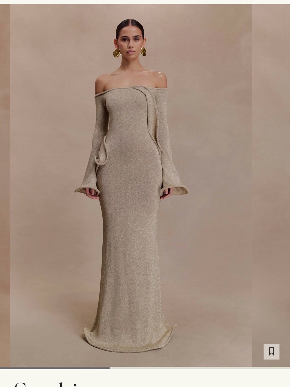Sandrine Lurex Knit Maxi Meshki Dress
